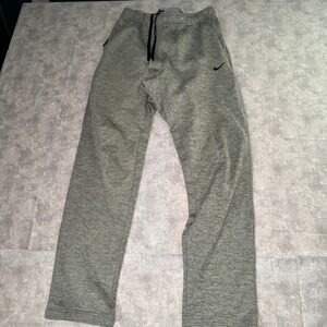 Nike Therma-FIT Mens Gray Heathered Fleece Sweatpants Size Medium Training